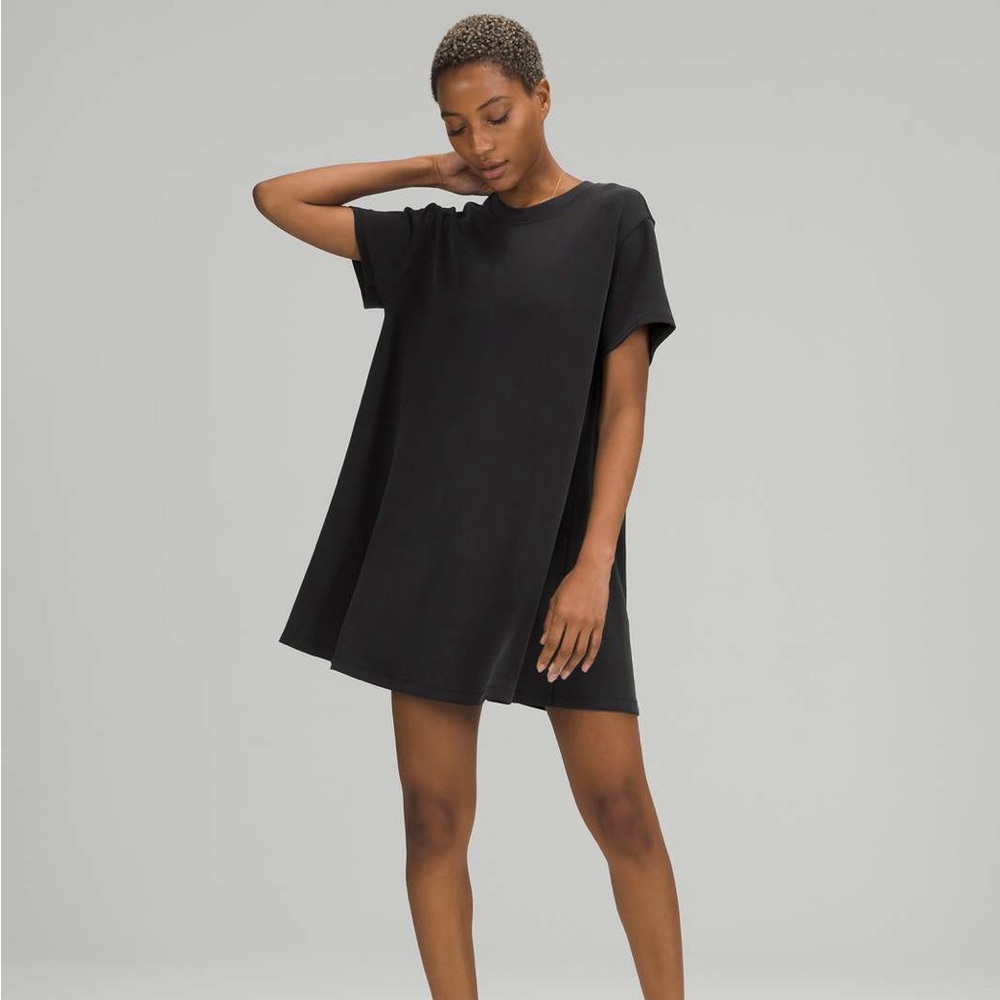 Lululemon All Yours T-Shirt Dress *Softstreme Black - Picture 1 of 3
